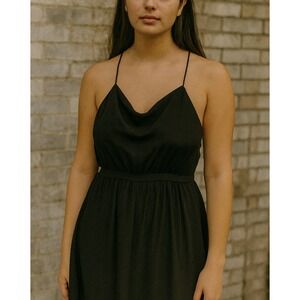 Madewell Womens Black Sleeveless Mini Dress Casual Party Silk Blend Size 4